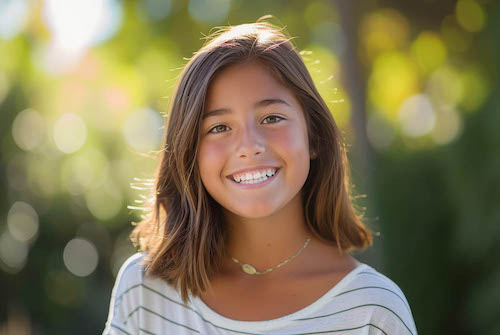 smiling pediatric dental patient